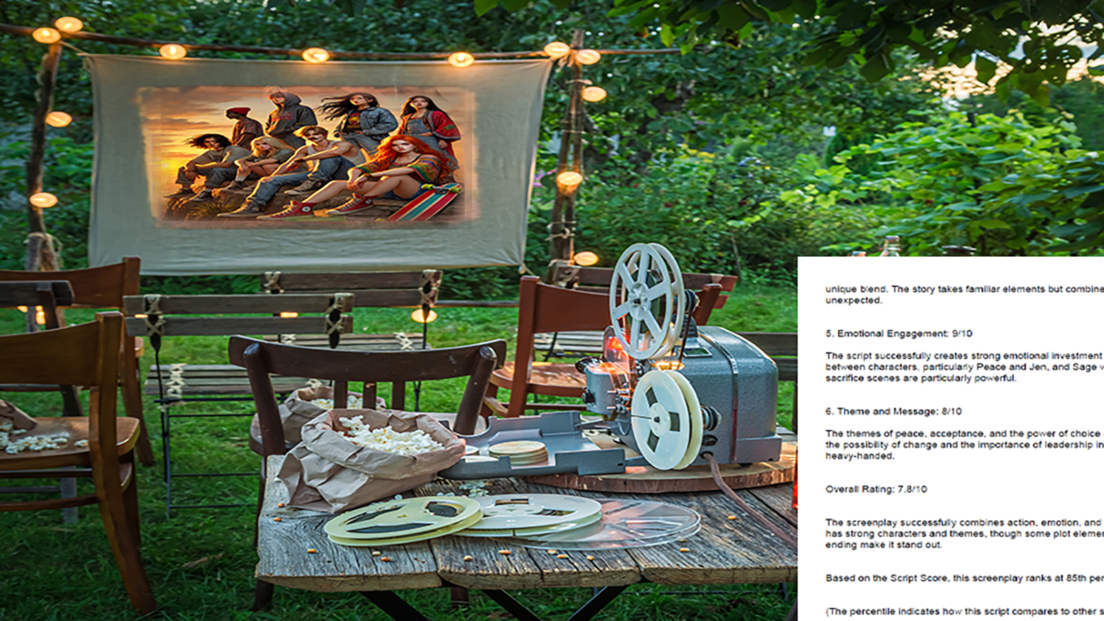 Movie set, with the brohemians displayed.